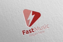 Music Logo with Fast and Play Concept Screenshot 4