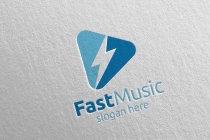 Music Logo with Fast and Play Concept Screenshot 5