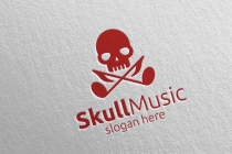 Skull Music Logo with Note and Skull Concept  Screenshot 2