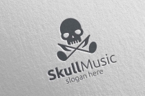 Skull Music Logo with Note and Skull Concept  Screenshot 3