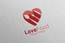 Love Healthy Food Logo  for Restaurant or  Cafe  Screenshot 1