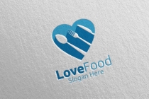 Love Healthy Food Logo  for Restaurant or  Cafe  Screenshot 2
