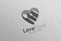 Love Healthy Food Logo  for Restaurant or  Cafe  Screenshot 3
