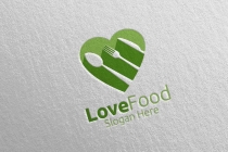 Love Healthy Food Logo  for Restaurant or  Cafe  Screenshot 4