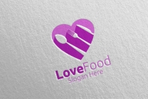 Love Healthy Food Logo  for Restaurant or  Cafe  Screenshot 5