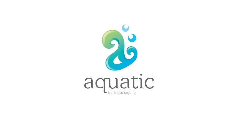 Aquatic - Letter A Logo Template