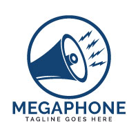 Megaphone logo design. 