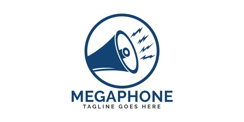 Megaphone logo design. 