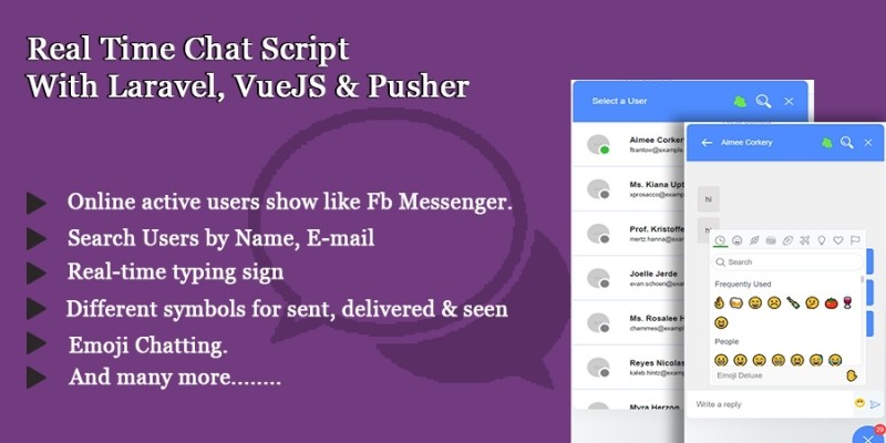 Real Time Chatting Script Build with VueJS