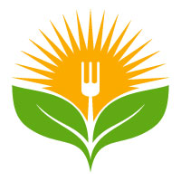 Sun Food Restaurant or Cafe Logo 