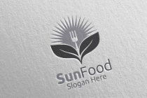 Sun Food Restaurant or Cafe Logo  Screenshot 2