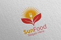 Sun Food Restaurant or Cafe Logo  Screenshot 4