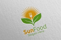 Sun Food Restaurant or Cafe Logo  Screenshot 5