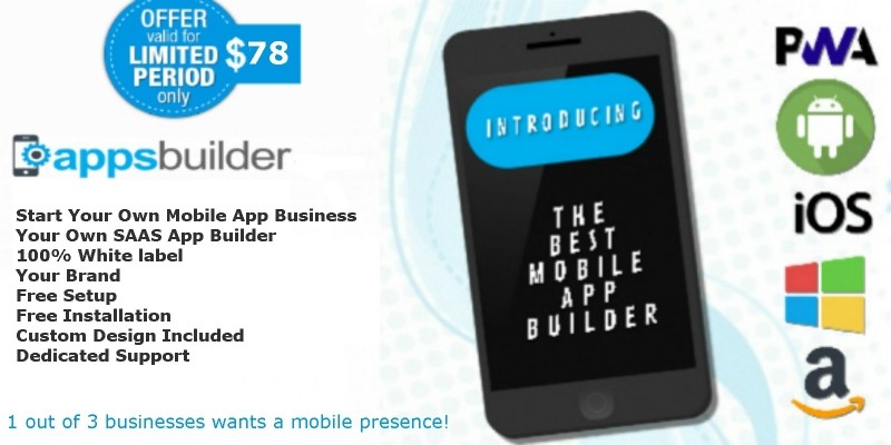 AppsBuilder - SAAS Mobile App Builder Platform
