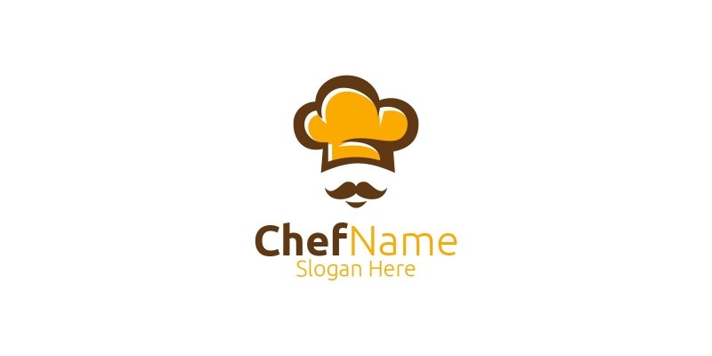 Chef Food Logo For Restaurant Or Cafe 