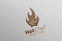 Hot Chef Food Logo For Restaurant Or Cafe  Screenshot 2