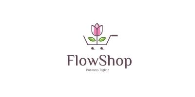Beauty Flower Shop Logo Template