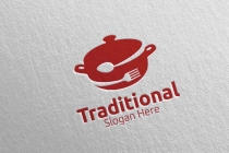 Traditional Food Logo for Restaurant or Cafe Screenshot 1