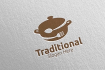 Traditional Food Logo for Restaurant or Cafe Screenshot 2