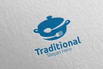Traditional Food Logo for Restaurant or Cafe Screenshot 5