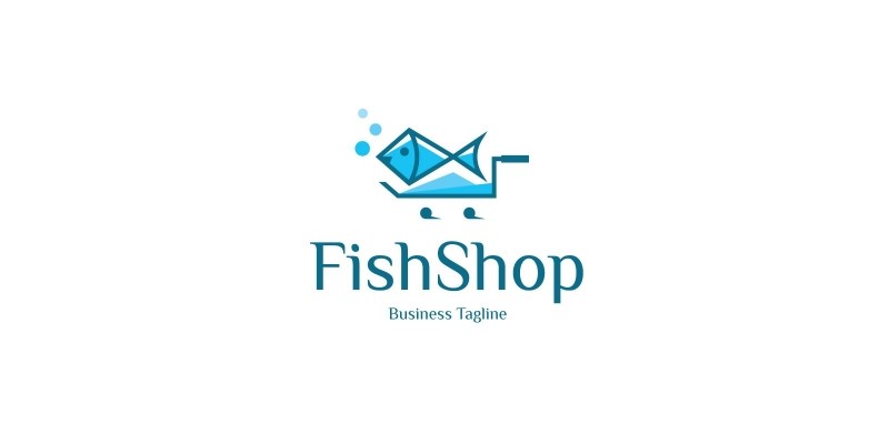 Fish Shop Logo Template