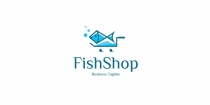 Fish Shop Logo Template Screenshot 1