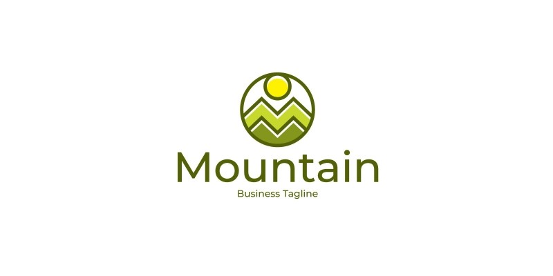 Nature Mountain Logo Template