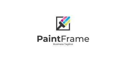 Paint Frame Logo Template