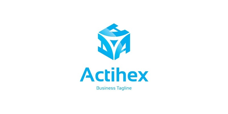 Active Cube - Letter A Hexagon Logo