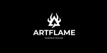Art Flame - Letter A Logo Template Screenshot 2