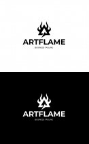 Art Flame - Letter A Logo Template Screenshot 3