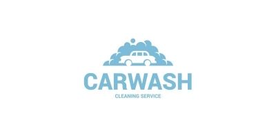 Bubble Car Wash Logo Template