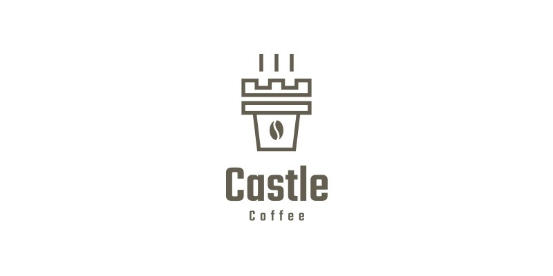 Castle Coffee Logo Template