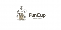 Fun Coffee Logo Template Screenshot 1