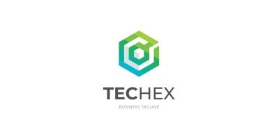 Tech Hexagon Logo Template