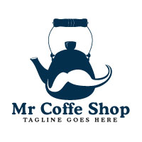 Mr Coffee Shop Logo Design