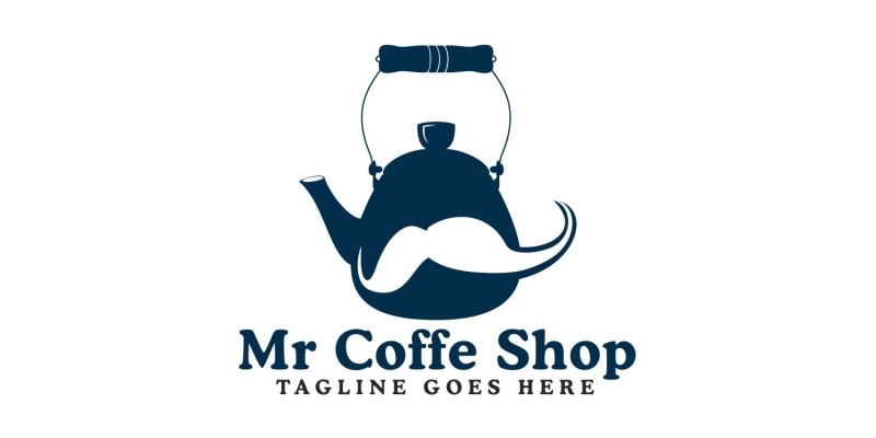 Mr Coffee Shop Logo Design