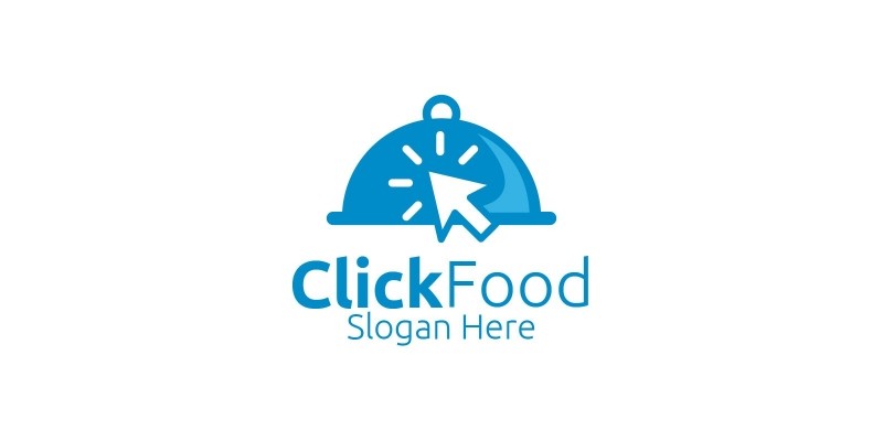 Click Food Logo For Restaurant Or Cafe
