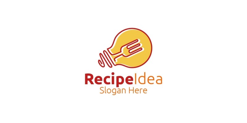 Recipe Idea Food Logo For Restaurant Or Cafe