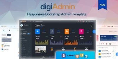 digiAdmin - Bootstrap Responsive Admin Dashboard