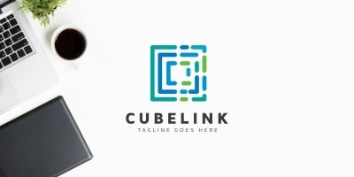 Cube Hexagon Moving Logo
