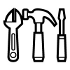 35-hardware-tools-line-icons-set