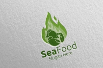 Shrimp Seafood Logo For Restaurant Or Cafe Screenshot 1