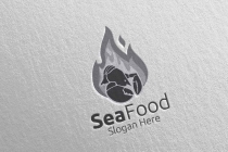 Shrimp Seafood Logo For Restaurant Or Cafe Screenshot 2