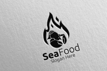 Shrimp Seafood Logo For Restaurant Or Cafe Screenshot 3