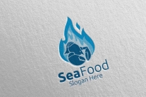 Shrimp Seafood Logo For Restaurant Or Cafe Screenshot 4