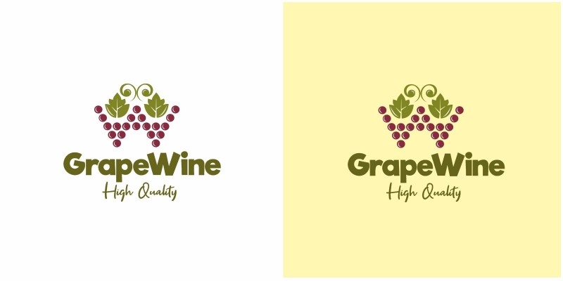 Grape Wine Letter W Logo