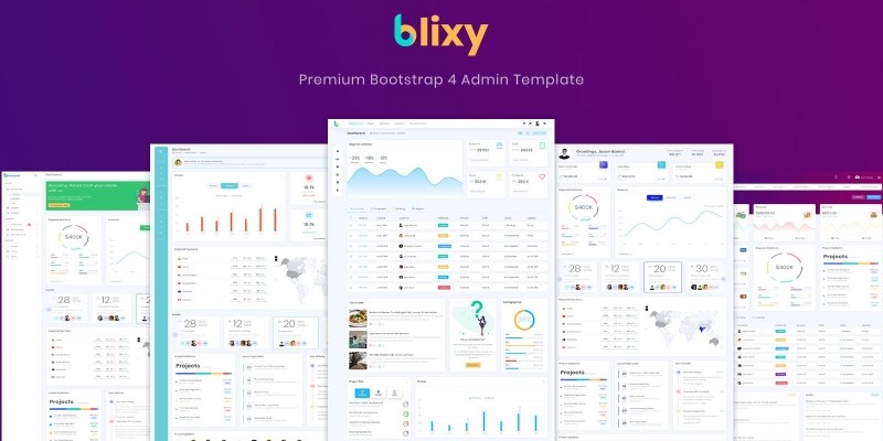 Blixy - Multipurpose Bootstrap 4 Admin Dashboard