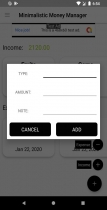 Minimalistic Money Manager With AdMob Android Screenshot 2
