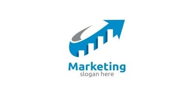 Marketing Financial Advisor Logo Design Template 